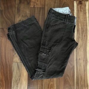 Abercrombie&Fitch Y2K Cargo Pants Women’s Size 4 Brown Low Rise Bootcut Vintage
